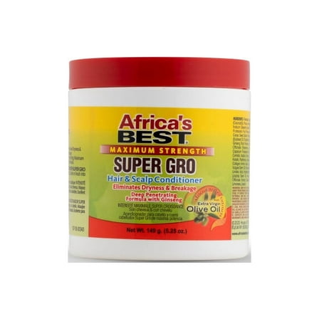 Africa’s Best Maximum Strength Super Gro Hair & Scalp Conditioner, 5.25 oz ., Moisturizing