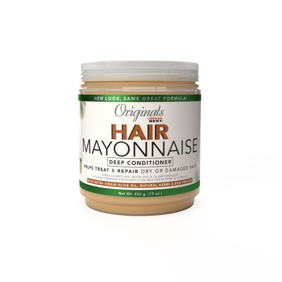 Africa's Best Organic Olive Oil Hair Mayonnaise, 15 Oz., Pack of 2