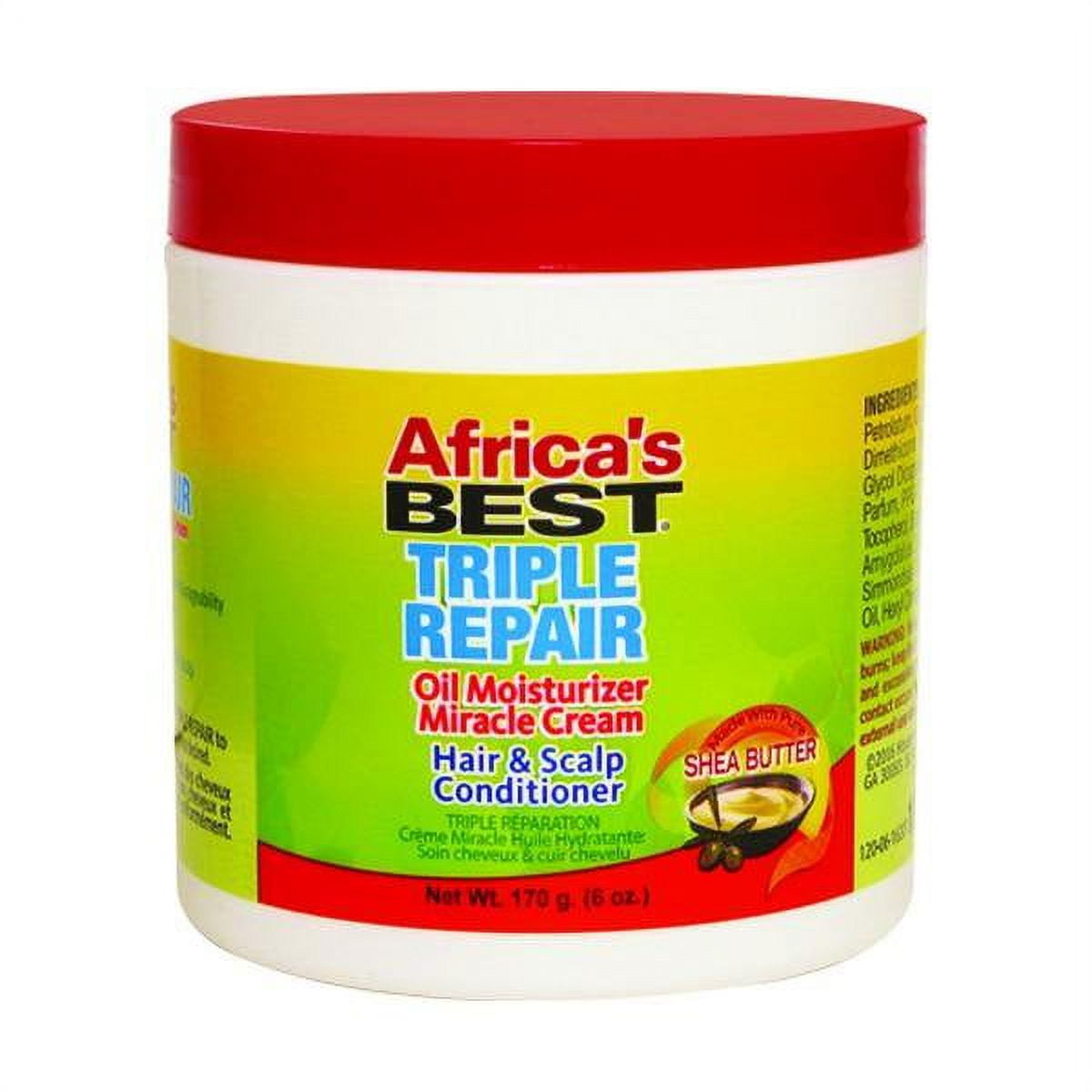 Africa's Best Triple Repair O. M Miracle Cream – 6oz (180ml) Conditioner Gegen Haarbruch, Mit Kräutern