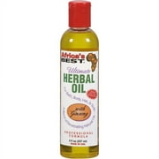 (4 pack) Africa's Best Ultimate Herbal Oil for Hair, Bath, Nails and Body, 8 fl oz 8 oz., Dry Skin