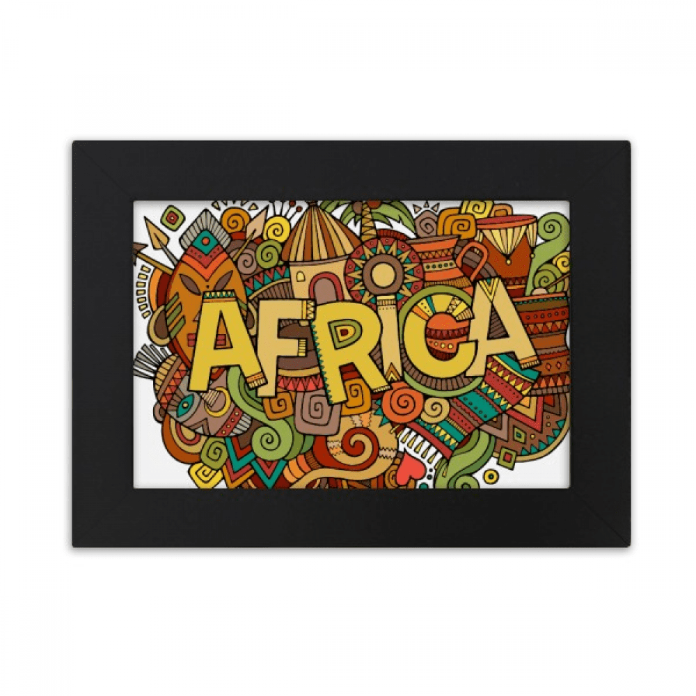 African Aboriginal Art Pattern Tribal Desktop Photo Frame Ornaments ...