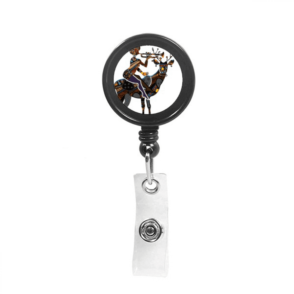 African Aboriginal Women LadyDeer Greatet Retractable Keychain Badge Holder ID Badge