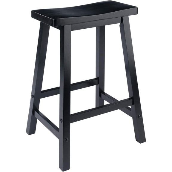 African Adventure Saddle Seat Black Stool, Single,