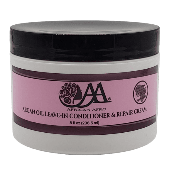 African Afro Argan Oil Leave In Conditioner and Hair Repair Cream | Leave In Conditioner for Curly Hair and All Other Hair Types | Made Cruelty-Free with Natural Ingredients | 8 Fl Oz