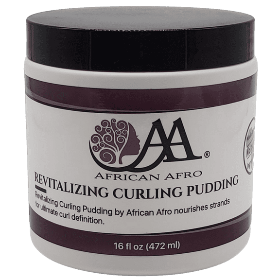 African Afro Revitalizing Curling Pudding Hair Cream for Curly Hair | Curl Defining Cream for Use with All Hair Types | Made Cruelty-Free with Natural Ingredients | 16 Fl Oz