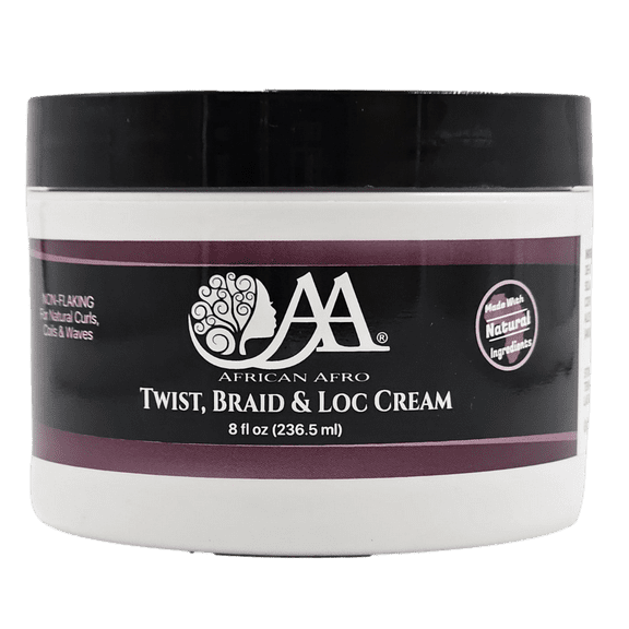 African Afro Twist Braid and Loc Cream for Styling Hair | Hair Smoothing and Styling Cream for Twist, Braid and Loc | Made Cruelty-Free with Natural Ingredients | 8 Fl Oz