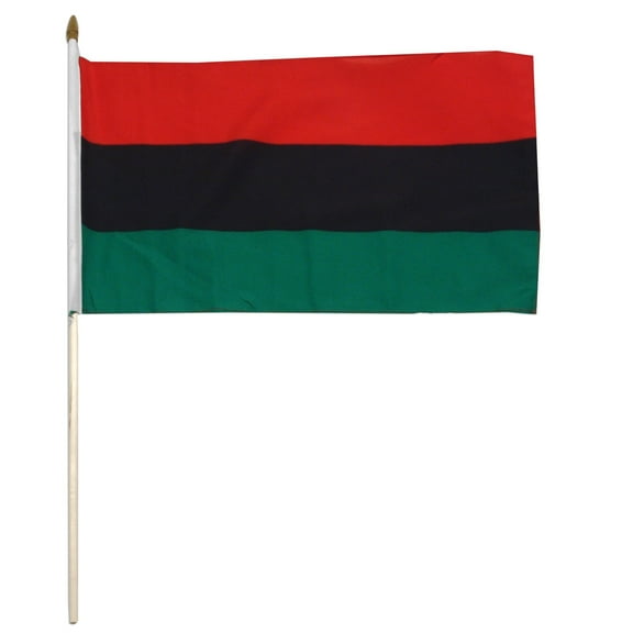 African-American 12" x 18" Mounted Flag
