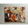 thumbnail image 1 of African American Art, Saxophone Printed, Musicians Art, Music Wall Decor, Abstract Canvas, Jazz Music Wall Decor, Ethnic Art, Canvas Wall Decor - 3P-Gallery Wrapped, 1 of 9