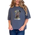 thumbnail image 1 of African American Art TShirt, Beautiful Woman Illustration Tee, Ethnic Design Shirt, Afrocentric TShirt, Statement Graphic Tee, Denim Comfort Colors T-Shirt, Small, 1 of 1