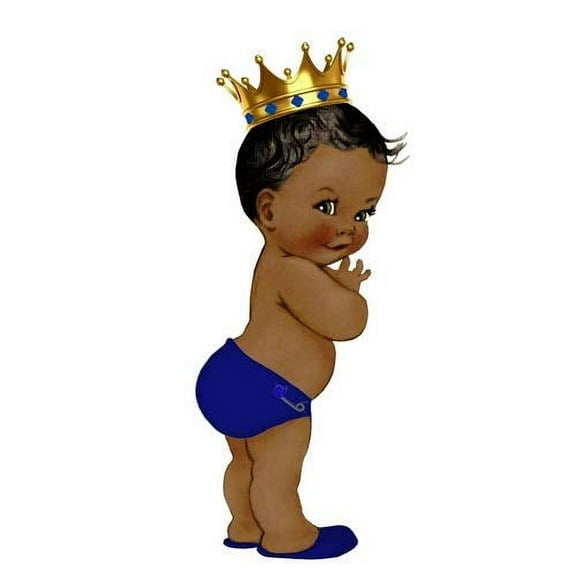 African American Baby Boy Prince Cake Topper, by A Birthday Place