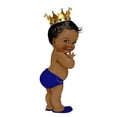 thumbnail image 1 of African American Baby Boy Prince Cake Topper, By TNCT, 1 of 4