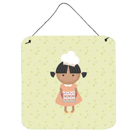 African American Baker on Green Wall or Door Hanging Prints