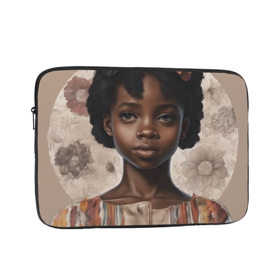 African American Black Girl Laptop Sleeve Bag Compatible With MacBook Air / Pro iPad MateBook Tablet Surface HP Lenovo Dell ASUS Acer Laptop Computer Protective Size: 10 inch