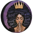 thumbnail image 1 of African American Black Girl Tire Cover Wheel Protectors Weatherproof Wheel Covers Universal Fit for Trailer Rv SUV Truck Camper Travel Trailers 16 inch, 1 of 8