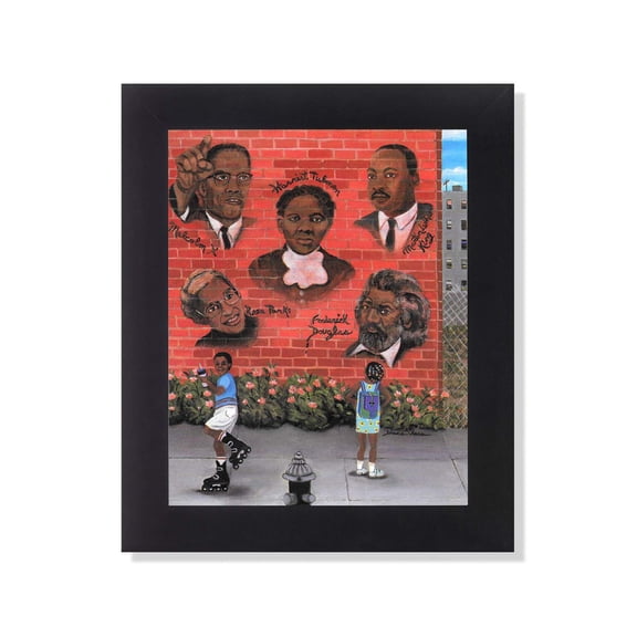 African American Black Historical Civil Rights Leaders Black Framed 8x10 Art Print