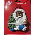 thumbnail image 1 of African American Black Santa Head Ornament Holiday Gift Christmas Hanging, 1 of 1
