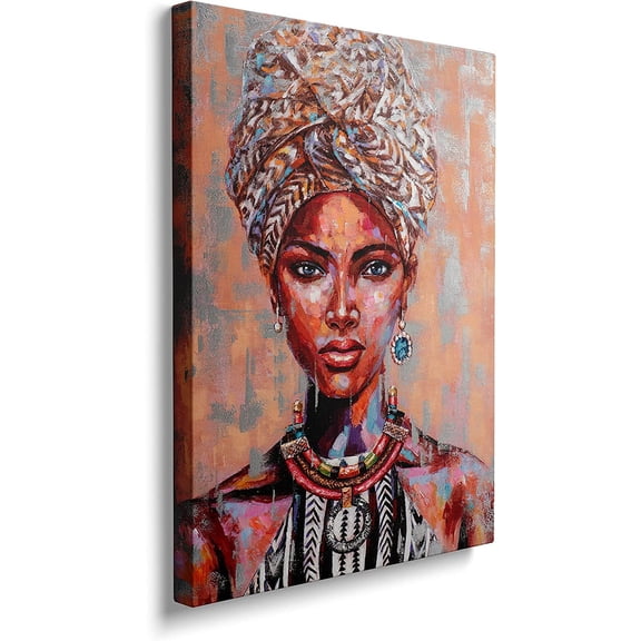 African American Canvas Wall Art Unframed Girl Woman Queen Lady Pictures Decor For Living Room Bedroom Home Office Artwork Ready To Hang
