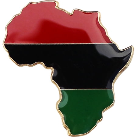 African American Cutout (Continent) Flag Lapel Pin