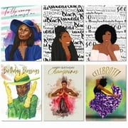 AFRICAN AMERICAN EXPRESSIONS African American Birthday Cards Assortment Box – Set of 18 All Occasion Black Greeting Cards with Envelopes – Beautiful Black Women Designs – Premium Cardstock