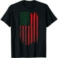 thumbnail image 1 of African American Flag T-ShirtPan African American Afro flag Apparel100%Cotton, 1 of 7