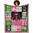 thumbnail image 1 of African American Graduation Gifts Blanket 60" X 50", Graduation Gifts for Her, Pink and Green Graduation Gifts, 2024 Graduation Gifts, Black Girl Graduation Gifts, Graduation Blanket for Black Women, 1 of 5