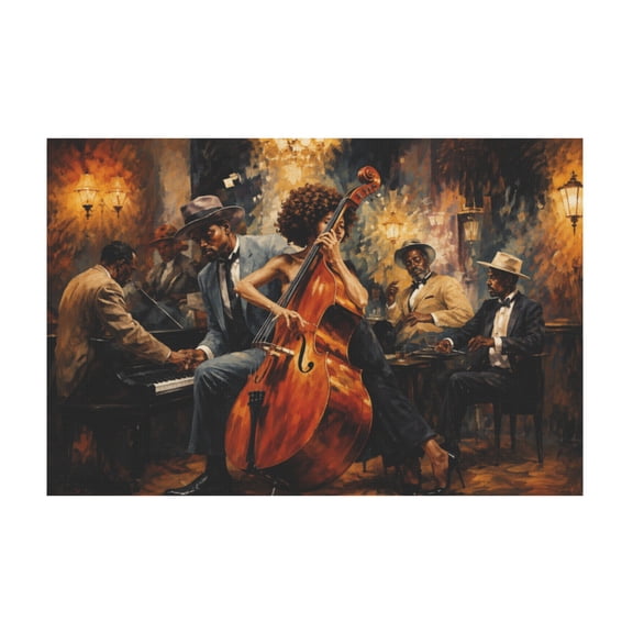 African American Jazz Black Culture Music Canvas Wall Art For Home Office Bedroom Decor 12*18in