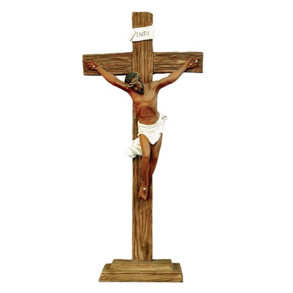 African American Jesus Crucified On Cross Religious Figurine 12.75 Inch New