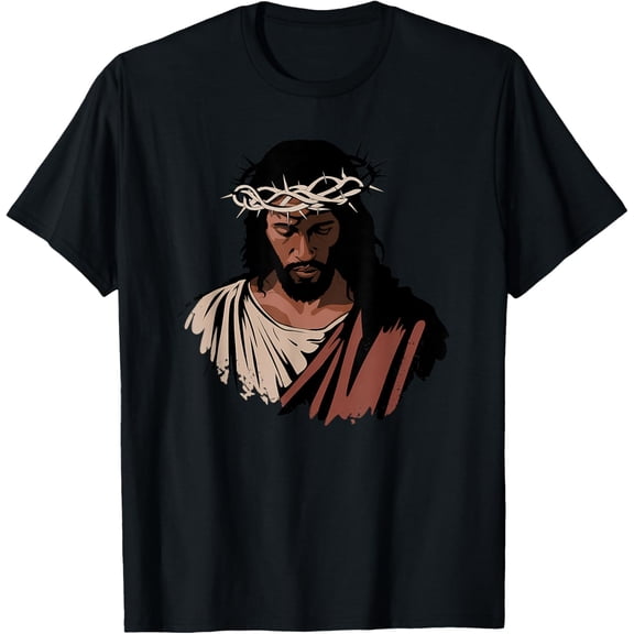 African American Jesus Portrait Black History Christian T-Shirt Shirts