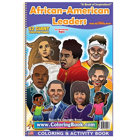 African American Leaders Really Big Coloring Book 12 x 18