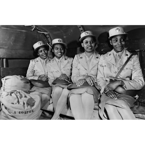 African American Members Of The Women'S Army Auxiliary Corps. They Are At The Waac Training Center History