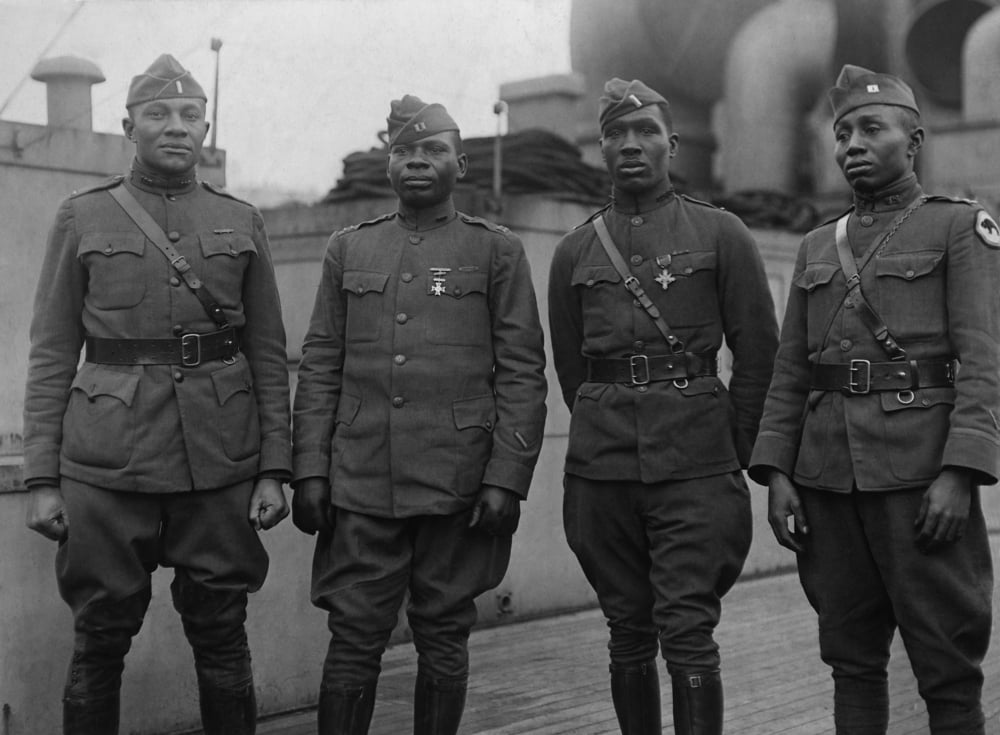 African American Officers Of 366Th Infantry Returning From Ww1 On The ...