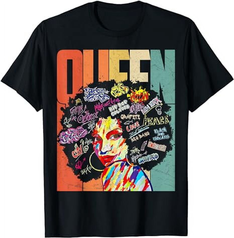 African American Queen Melanin Strong Black Educated T-Shirt - Walmart.com