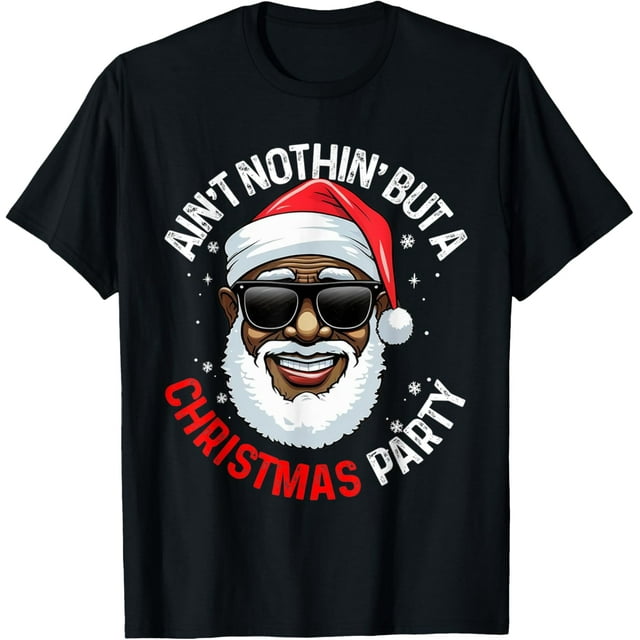 African American Santa Claus Christmas Pajama Shirt MenWomen T-Shirt ...