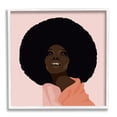 thumbnail image 1 of African American Woman Wearing Pink Glam Fashion Beauty & Fashion Framed Art Print Wall Art, 17x17, 1 of 7