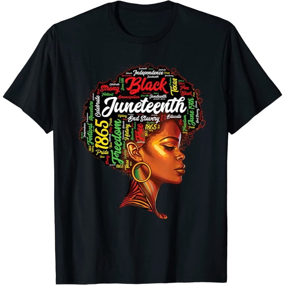 African American Word Art Womens Queen T-Shirt