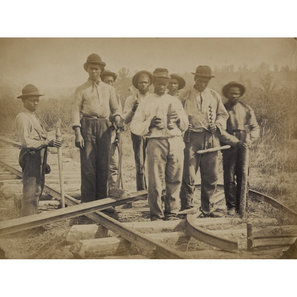 African American Work Team On A Northern Virginia Railroad In 1862 Or