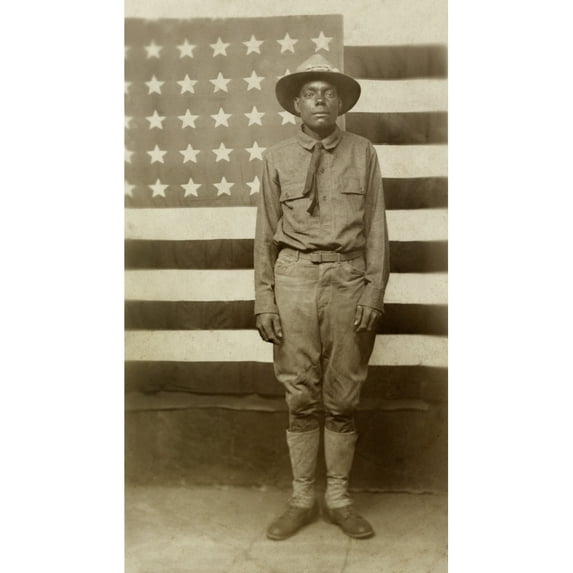 African American World War 1 Soldier. 1917-18. Portrait May Depict A Man Named Eugene Jones History
