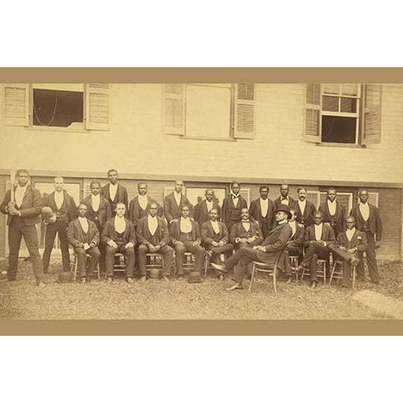 African American baseball team, Danbury, Connecticut- Fine Art Canvas Print (20" x 30")