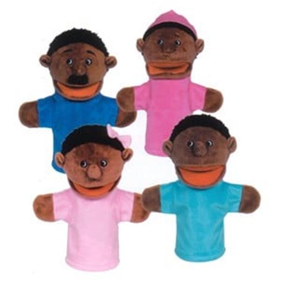 African-American family puppet set- 12 inch
