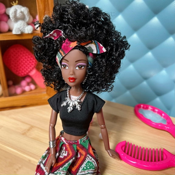 African AmericanDollunder $5! Xqxayjr African AmericanDoll, 12 inch Vinyl Reborn KidsDoll, Long Sleeve FashionDoll, Movable Hands Feet, Gift forKids, RealisticDollToy