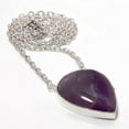thumbnail image 1 of African Amethyst Gemstone Chain Pendant Handmade Women's Jewelry 1.20" CP 383, 1 of 2