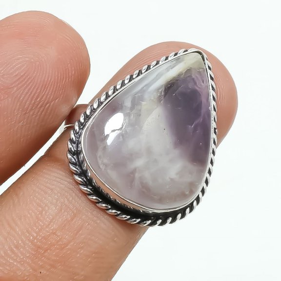 African Amethyst Lace Gemstone Fashion Birthday Gift Ring Jewelry 8.50" SA 4529