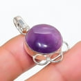 thumbnail image 1 of African Amethyst Round Shape Gemstone Pendant Antique Gift Jewelry 1.60" FP 1452, 1 of 2