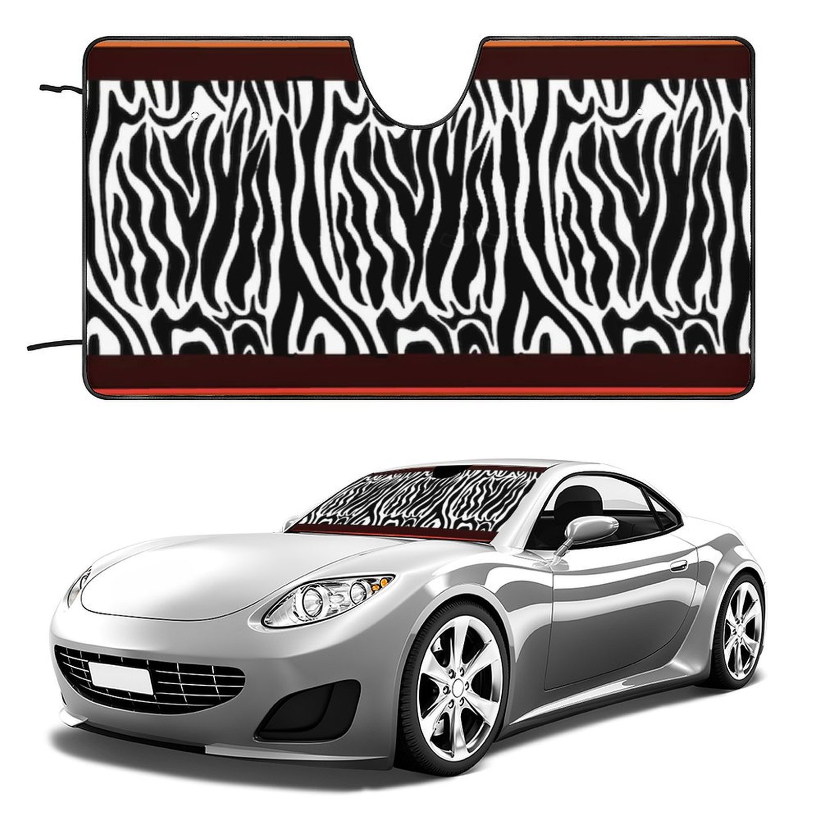 African Animal Border Car Sun Shade Windshield Folding Block Sun Visor Auto Sunshade for Car