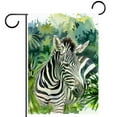 thumbnail image 1 of African Animal Zebra Landscape Green Trees Double Sided Garden Flag Decorative Weather Resistant Yard Flag, Large DIY Vertical Flag for Farmhouse Patio Lawn, 28x40 Inch, 1 of 6