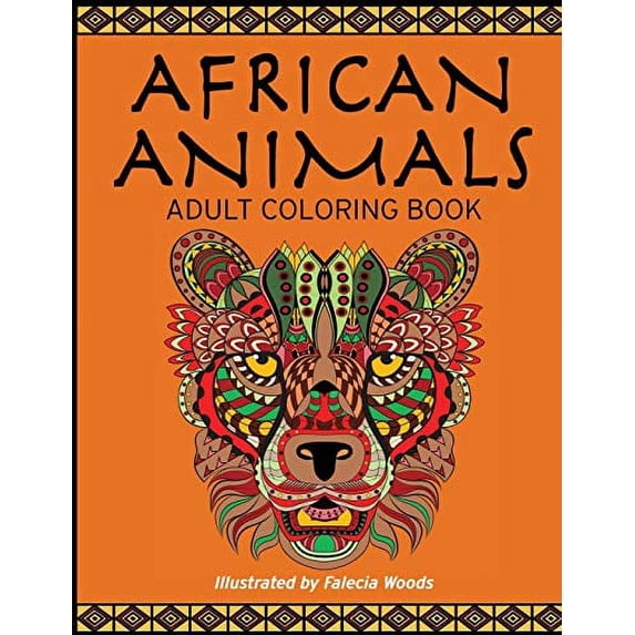 African Animals: Adult Coloring Book (Paperback)