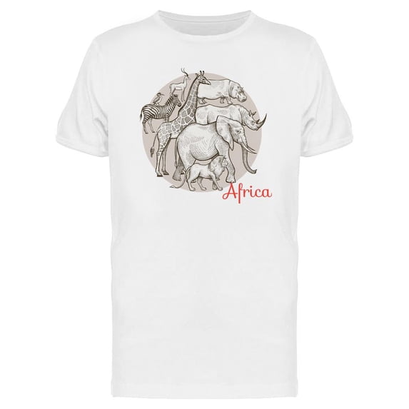 African Animals Design T-Shirt Men -Image by Shutterstock, Male Small