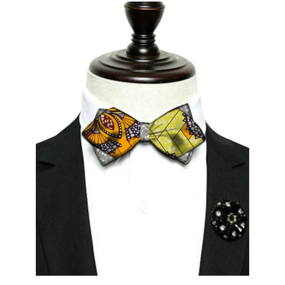 African Ankara Print Neck Tie for Men Necktie Kente Bow Tie WYB515