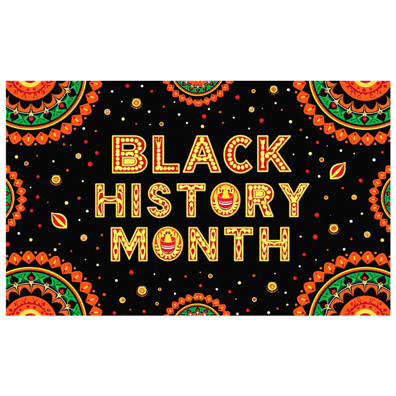 African Art Inspired Black History Month Celebration Backdrop Banner Historical Commemoration Educational Display Festival Party Photography Props Decor