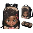 thumbnail image 1 of African Backpack and Lunch Box Set Elementary Bag American Afro Book Bags for 2Nd/3Rd/4Th/5Th Grade Pencil Case, 1 of 6